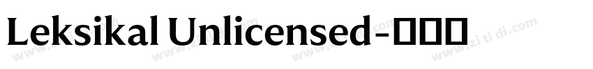 Leksikal Unlicensed字体转换